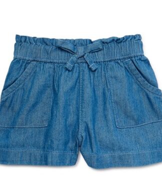 Garanimals Baby Girl Paperbag Waist Chambray Shorts