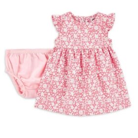 Carter's Child Of Mine Baby Girls Floral Dress Set With Diaper Cover