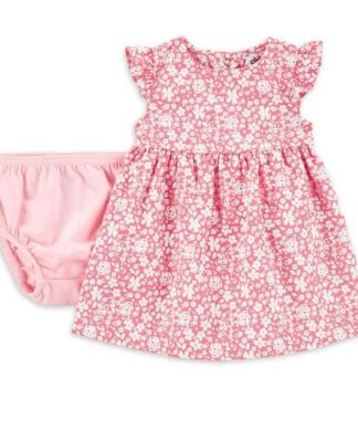 Carter's Child Of Mine Baby Girls Floral Dress Set With Diaper Cover