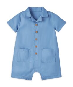 Modern Moments by Gerber Baby Boy Short Sleeve Poplin Romper