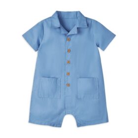 Modern Moments by Gerber Baby Boy Short Sleeve Poplin Romper