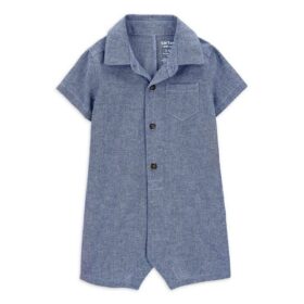 Carter's Child Of Mine Baby Boys 1 Piece Romper Chambray - Blue
