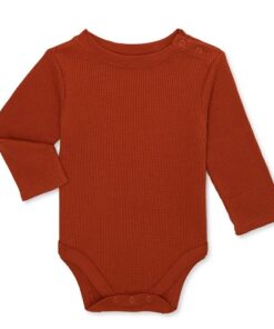 Garanimals Baby Boys Long Sleeve Bodysuit - Clay Brown