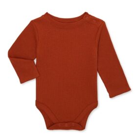 Garanimals Baby Boys Long Sleeve Bodysuit - Clay Brown