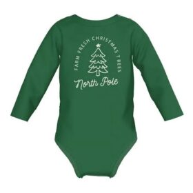 Holiday Time Baby Raglan Long Sleeve Bodysuit - Christmas Tree