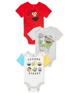 Sesame Street Baby Boy Bodysuit 3 Packs Set