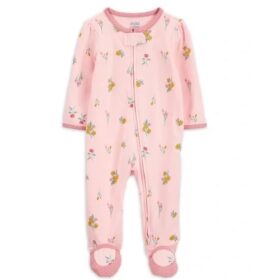 Carter's Child Of Mine Baby Girls 1 Piece Sleeper - Light Pink Floral