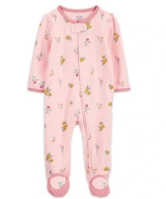 Carter's Child Of Mine Baby Girls 1 Piece Sleeper - Light Pink Floral