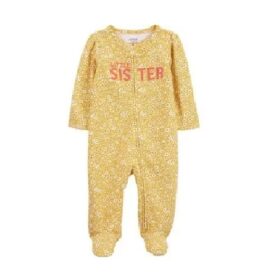 Carter's Child Of Mine Baby Girls 1 Piece Sleeper - Sister Yellow Floral
