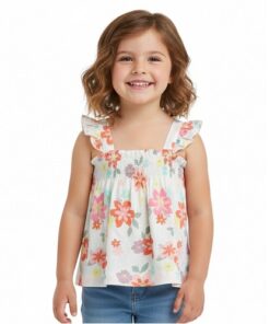 Wonder Nation Baby Girl Smocked Top - Floral