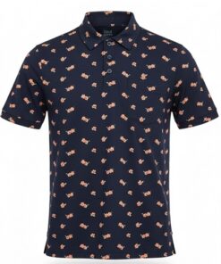 Falls Creek Boys Floral Polo Tshirt - Navy Blue