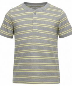 Falls Creek Baby & Toddler Boys Striped Henley Tshirt - Grey