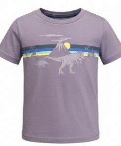 Falls Creek Baby & Toddler Boys Short Sleeve Tshirt - Purple Dino Park