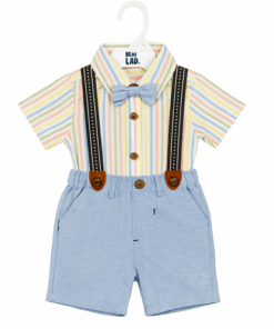 Little Lad Baby Boys 4 Piece Suspender Set