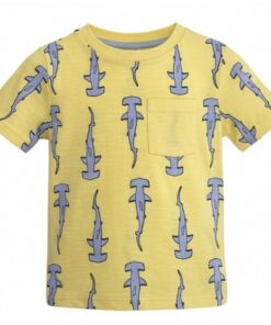 Falls Creek Baby & Toddler Boys Short Sleeve Pocket Tshirt- Yellow Hammerhead