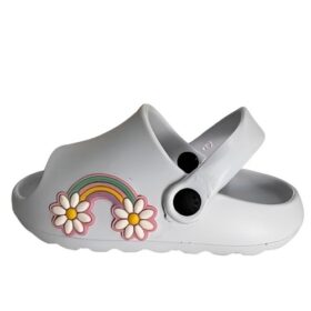 Coast Pillow Toddler Girls Rainbow Sandals - White