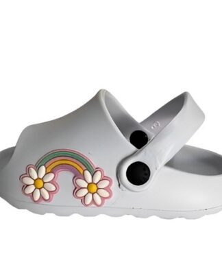 Coast Pillow Toddler Girls Rainbow Sandals - White