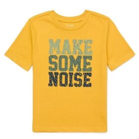 365 Kids Boys Graphic Tshirt With Short Sleeves - Yellow Noise