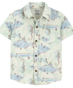 Carter's Child Of Mine Toddler Boys Button Up Polo Shirt