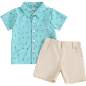 Lullaby Lane Baby Boy Polo Shirt & Shorts Set