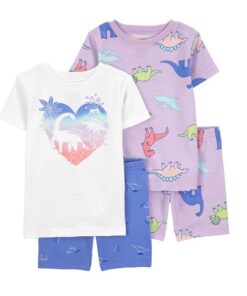 Carter's Toddler Boys Dino 4 Piece Pyjamas Set