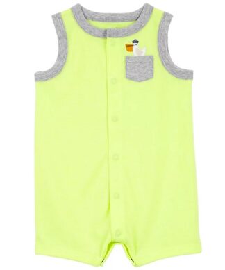 Carter's Baby Boy Boy Sleeveless Snap Button Romper - Neon Green
