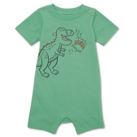 Garanimals Baby Boys 1 Piece Romper - Dino Green