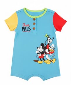 Disney Baby Boys True Pals Henley Colorblock Romper