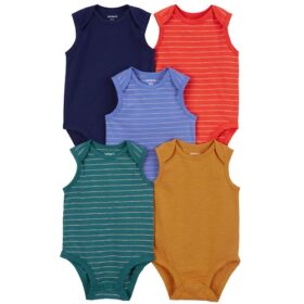 Carter's Baby Boys 5 Pack Sleeveless Bodysuit - Stripped