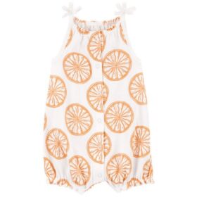 Carter's Baby Girls Orange Slice Snap Up Romper