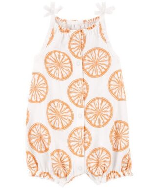 Carter's Baby Girls Orange Slice Snap Up Romper