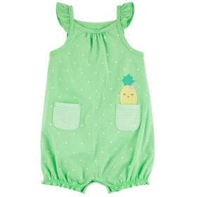 Carter's Baby Girls Pineapple Cotton Snap Up Romper
