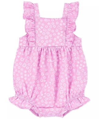 Carter's Baby Girls Bunny Sleeveless Romper -Pink