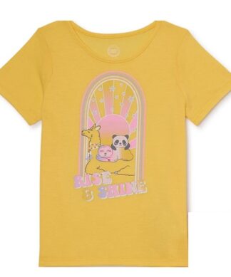 Wonder Nation Girls Short Sleeve Top - Yellow