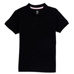 Wonder Nation Girls Polo Shirt - Black