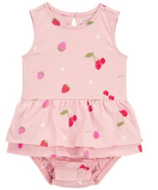 Carter's Baby Girls Fruit Sunsuit - Pink