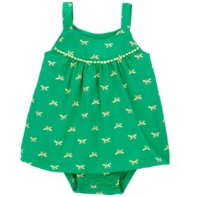 Carter's Baby Girls Butterfly Sunsuit Dress - Green