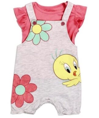 Warner Bros Tweety Baby Girls Overall & Top Set