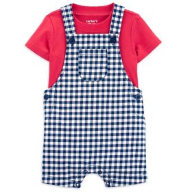 Carter's Child Of Mine Baby Boys Overall Set - Red