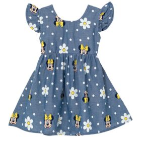 Disney Minnie Mouse Toddler Girls Chambray Skater Dress