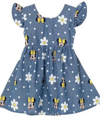 Disney Minnie Mouse Toddler Girls Chambray Skater Dress