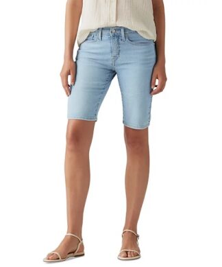 Falls Creek Female Adult Jeans Bermuda Shorts - Light Blue