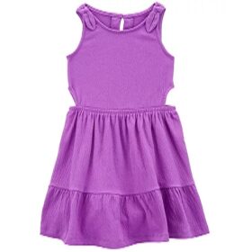 Carter's Toddler Girls Knit Guaze Casual Dress - Purple
