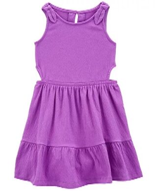 Carter's Toddler Girls Knit Guaze Casual Dress - Purple