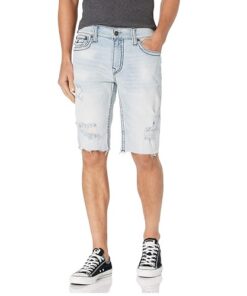 Colorful Planet Kids Destruct Jeans Shorts - Light Blue