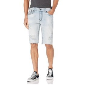 Colorful Planet Kids Destruct Jeans Shorts - Light Blue