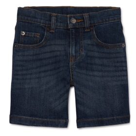 Wonder Nation Boys Distressed Jean Shorts - Blue Denim