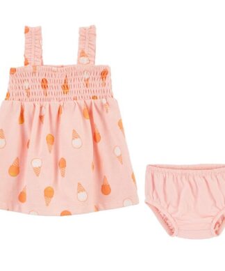 Carter's Baby & Toddler Girls Ice Cream Jersey Smocked Dress