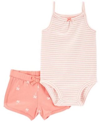 Carter's Baby Girls 2Pcs Bodysuit & Shorts Set