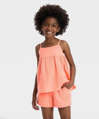 Falls Creek Toddler Girls Eyelet Tank & Shorts Set